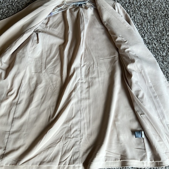 Tahari Taupe Drape Open Front Jacket Size 10 - Picture 9 of 11